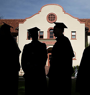 Graduates silhouette